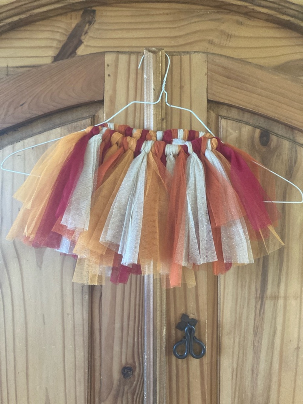 Girls Baby Essentials red orange gold tutu skirt size 12 months
